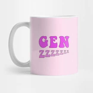 Sleepy Gen Z Pink Mug